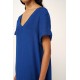 Φόρεμα Θαλάσσης με V απο Γάζα BLUE QUARTZ (24455-BLUE QUARTZ) Φόρεμα Θαλάσσης με V απο Γάζα BLUE QUARTZ (24455-BLUE QUARTZ)