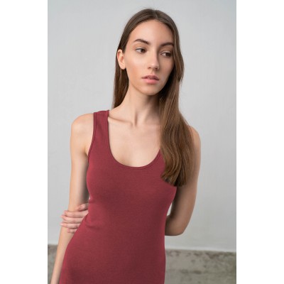 Μονόχρωμο Αμάνικο Φόρεμα RED RUMBA (70030-RED RUMBA)
