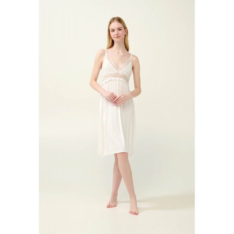 Νυφικό Σετ Micromodal 2 Τεμαχών CREAM (23125-CREAM)