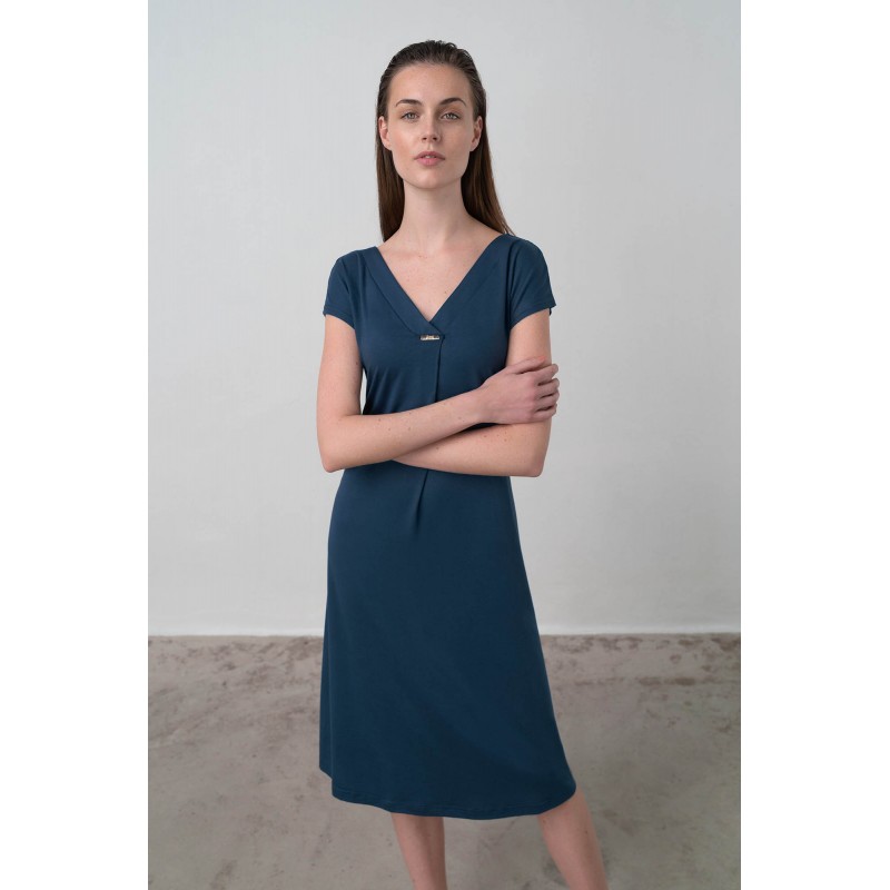 Φόρεμα με Κοντό Μανίκι BLUE MARINE (16925-BLUE MARINE)