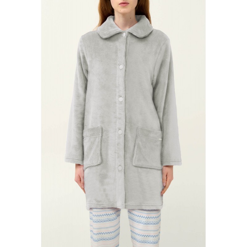 Γυναικεία Ρόμπα Fleece με Κουμπιά GRAY SILVER (23281-GRAY SILVER) Γυναικεία Ρόμπα Fleece με Κουμπιά GRAY SILVER (23281-GRAY SILVER)