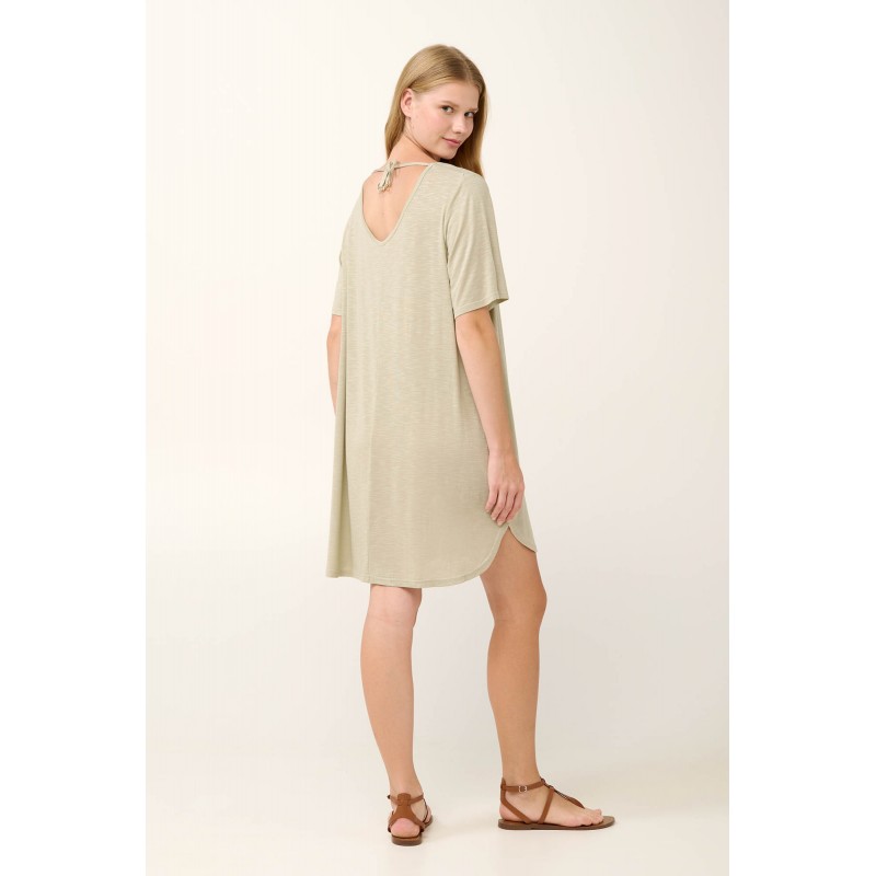Καλοκαιρινό Φόρεμα από Viscose Flama BEIGE SPRAY (22886-BEIGE SPRAY) Καλοκαιρινό Φόρεμα από Viscose Flama BEIGE SPRAY (22886-BEIGE SPRAY)