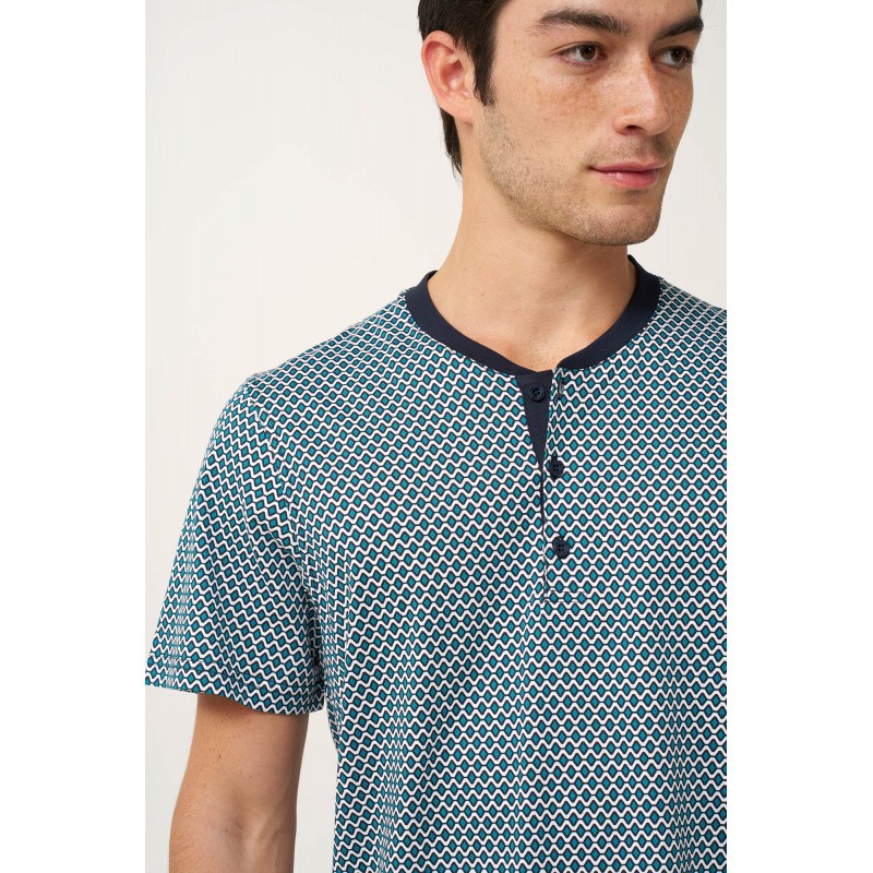 Ανδρικό Βαμβακερό Σετ 3 Τεμαχίων BLUE (24623-BLUE) Ανδρικό Βαμβακερό Σετ 3 Τεμαχίων BLUE (24623-BLUE)