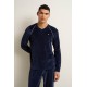 Ανδρική Velvet Πυτζάμα με V BLUE BLAZER (25694-BLUE BLAZER) Ανδρική Velvet Πυτζάμα με V BLUE BLAZER (25694-BLUE BLAZER)