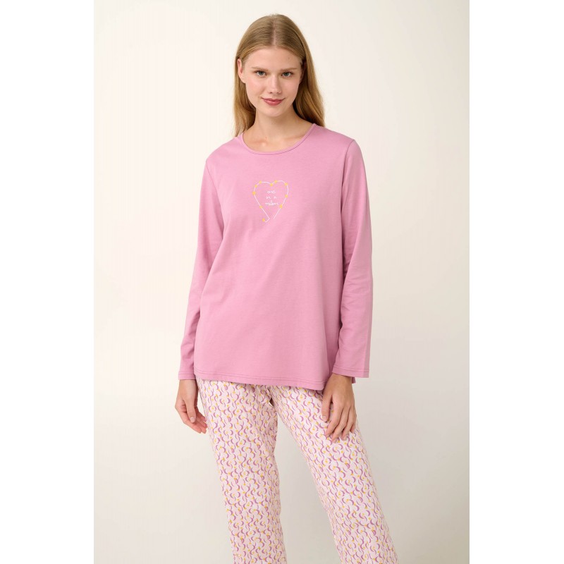 Βαμβακερές Γυναικείες Πυτζάμες με Τύπωμα PINK LILAS (21927-PINK LILAS) Βαμβακερές Γυναικείες Πυτζάμες με Τύπωμα PINK LILAS (21927-PINK LILAS)
