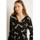 Γυναικεία Micromodal Πυτζάμα με Πιέτα BLACK (25085-BLACK)