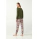 Micromodal Φλοράλ Πυτζάμα GREEN MOSS (21063-GREEN MOSS)