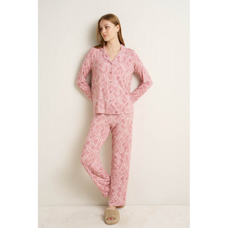 Γυναικεία Κουμπωτή Πυτζάμα Micromodal PINK ZEPHYR (25035-PINK ZEPHYR)
