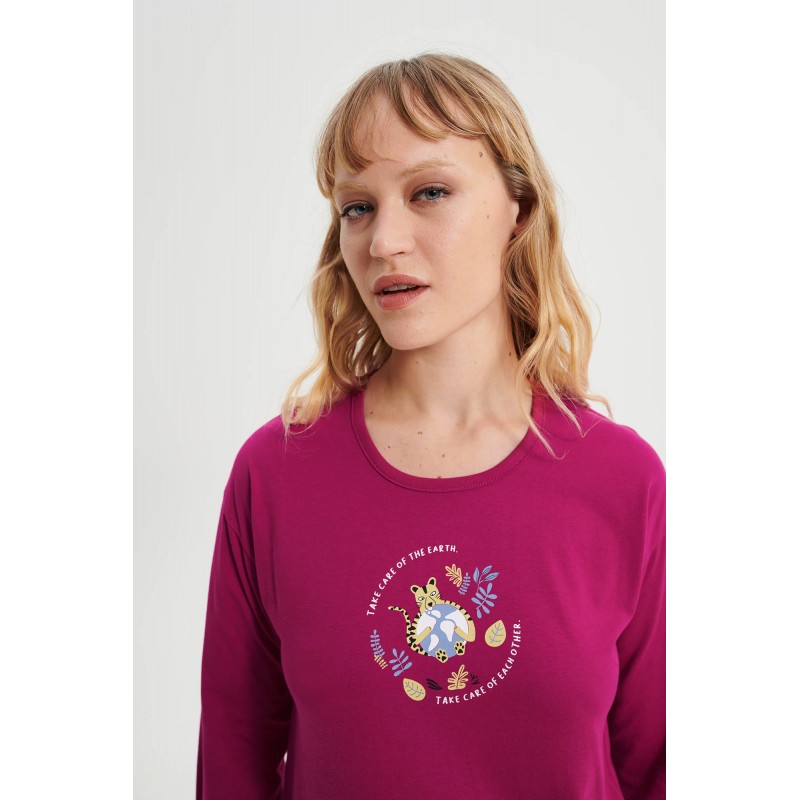 Πυτζάμα με Μακρύ Μανίκι FUCHSIA BERRY (19422-FUCHSIA BERRY) Πυτζάμα με Μακρύ Μανίκι FUCHSIA BERRY (19422-FUCHSIA BERRY)