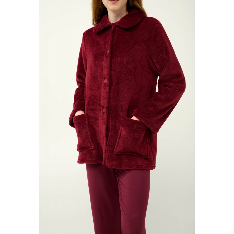 Γυναικεία Κουμπωτή Fleece Ρόμπα RED PORTO (23358-RED PORTO) Γυναικεία Κουμπωτή Fleece Ρόμπα RED PORTO (23358-RED PORTO)