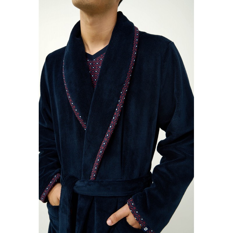 Μακριά Σταυρωτή Ανδρική Ρόμπα BLUE (23617-BLUE) Μακριά Σταυρωτή Ανδρική Ρόμπα BLUE (23617-BLUE)