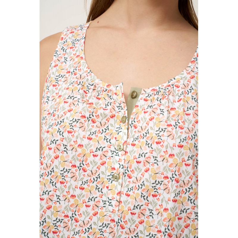 Γυναικεία Βαμβακερή Πυτζάμα με Πατιλέτα GREEN TEA (24284-GREEN TEA)