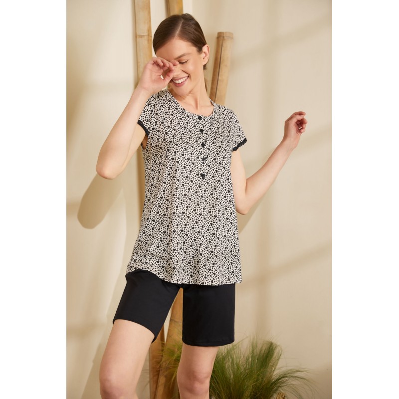 Γυναικεία Πυτζάμα Βερμούδα BLACK (14981-BLACK)
