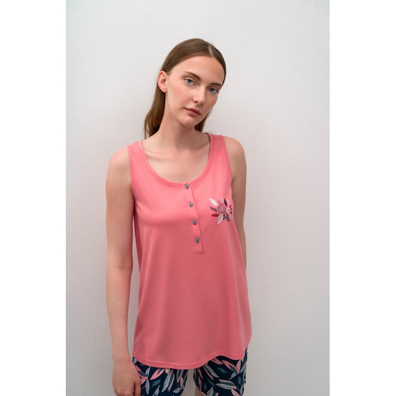 Αμάνικη πυτζάμα με Πατιλέτα PINK ICE (16036-PINK ICE) Αμάνικη πυτζάμα με Πατιλέτα PINK ICE (16036-PINK ICE)