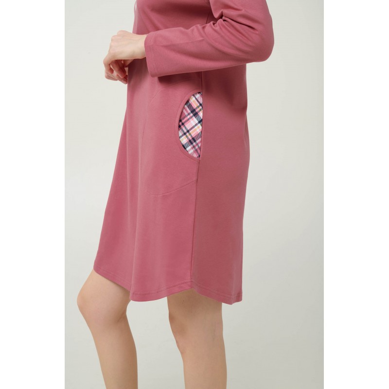 Βαμβακερό Νυχτικό με Τσέπες PINK WOOD (23213-PINK WOOD) Βαμβακερό Νυχτικό με Τσέπες PINK WOOD (23213-PINK WOOD)