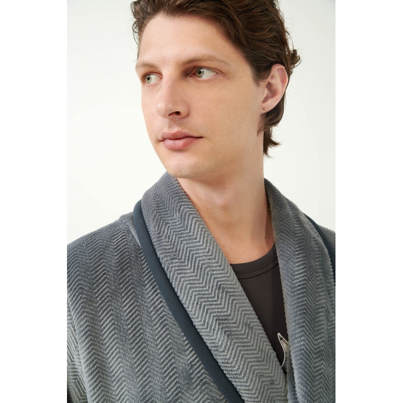 Μονόχρωμη Σταυρωτή Fleece Ρόμπα GRAY (21708-GRAY) Μονόχρωμη Σταυρωτή Fleece Ρόμπα GRAY (21708-GRAY)