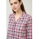 Κουμπωτή Καρό Γυναικεία Πυτζάμα PINK WOOD (23212-PINK WOOD) Κουμπωτή Καρό Γυναικεία Πυτζάμα PINK WOOD (23212-PINK WOOD)