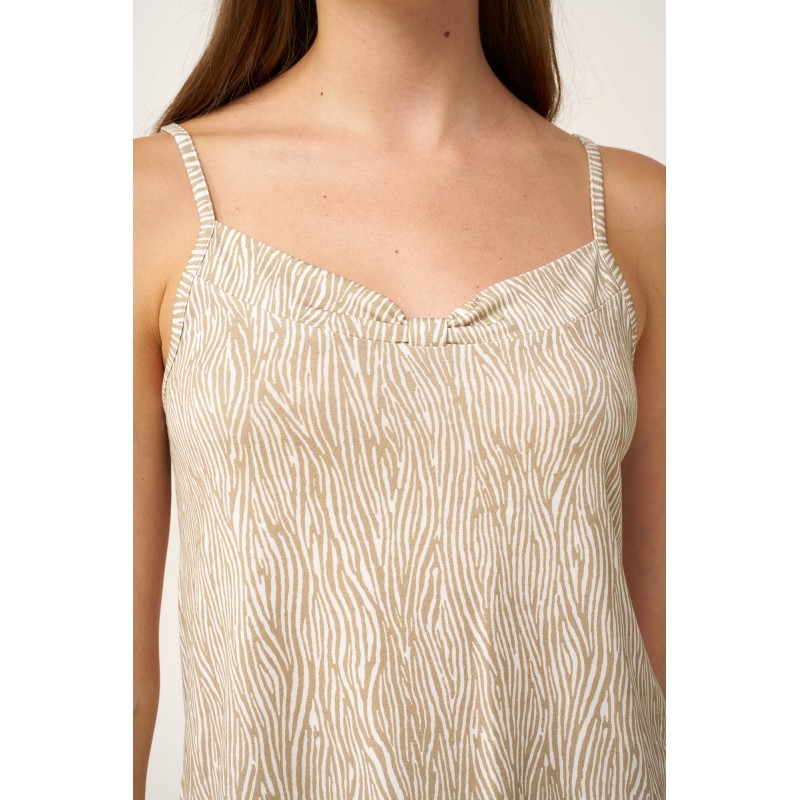 Micromoda Baby Doll με Δαντέλα BEIGE TAUPE (24016-BEIGE TAUPE)