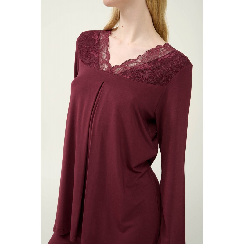 Γυναικεία Πυτζάμα Micromodal με Πιέτα RED WINDSOR (23123-RED WINDSOR) Γυναικεία Πυτζάμα Micromodal με Πιέτα RED WINDSOR (23123-RED WINDSOR)