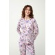 Πυτζάμα Interlock με Fleece Μανσέτες LAVENDER SWEET (21302-LAVENDER SWEET)