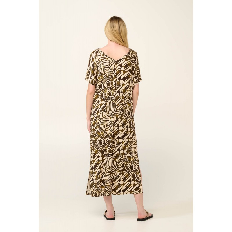Καφτάνι από Viscose με Μαροκέν Patchwork Μοτίβο GREEN JULIET (22483-GREEN JULIET)