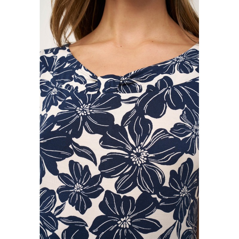 Micromodal Αμάνικο Φλοράλ Νυχτικό BLUE BLAZER (24104-BLUE BLAZER)