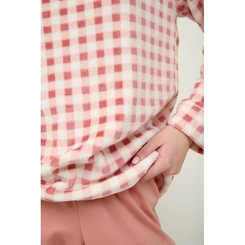 Γυναικεία Χειμερινή Πυτζάμα με Μανσέτες PINK TAN (23320-PINK TAN)