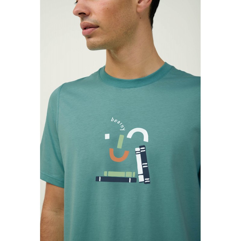 Ανδρική Βαμβακερή Πυτζάμες με Κοντό Μανίκι TEAL BRITTANY (23662-TEAL BRITTANY)