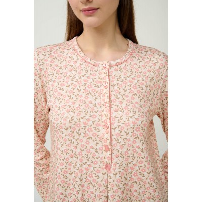 Βαμβακερό Νυχτικό Εγκυμοσύνης και Θηλασμού PINK TAN (23331-PINK TAN)