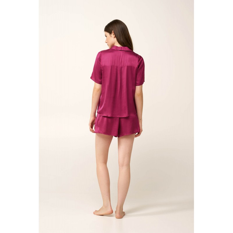 Γυναικεία Σατέν Πυτζάμα με Κουμπιά VIOLET (24180-VIOLET) Γυναικεία Σατέν Πυτζάμα με Κουμπιά VIOLET (24180-VIOLET)