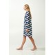 Κουμπωτό Νυχτικό Patchwork BLUE PATRIOT (21434-BLUE PATRIOT)