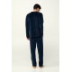 Μονόχρωμη Ανδρική Velvet Πυτζάμα BLUE BLAZER (23704-BLUE BLAZER)