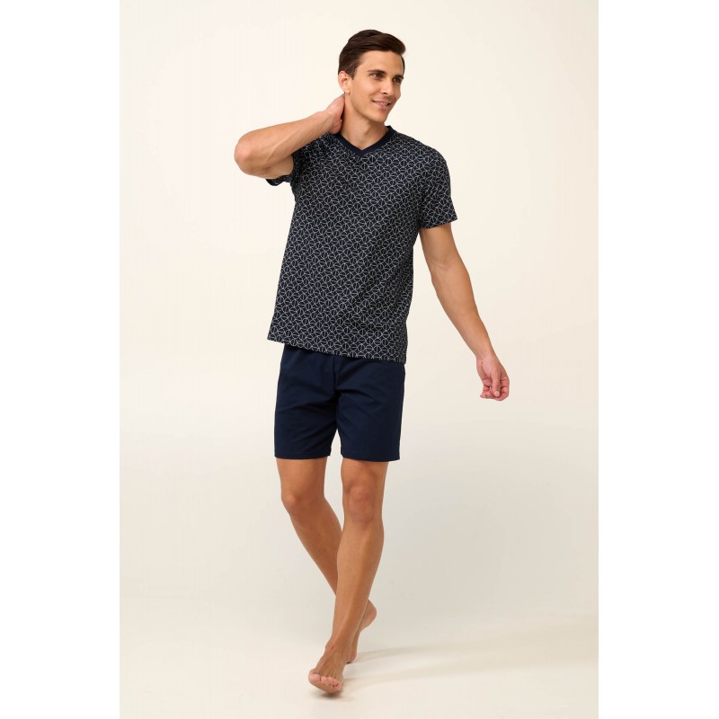 Βαμβακερή Ανδρική Πυτζάμα με Κουμπιά BLUE (22685-BLUE) Βαμβακερή Ανδρική Πυτζάμα με Κουμπιά BLUE (22685-BLUE)