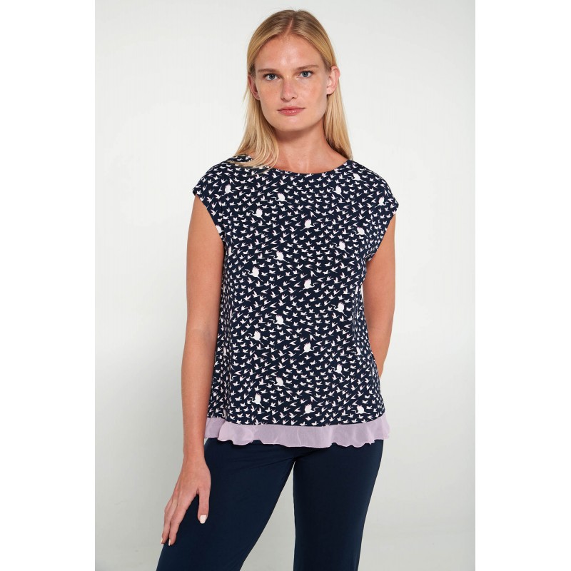 Πυτζάμα με Κάπρι Παντελόνι BLUE MOON (20109-BLUE MOON)