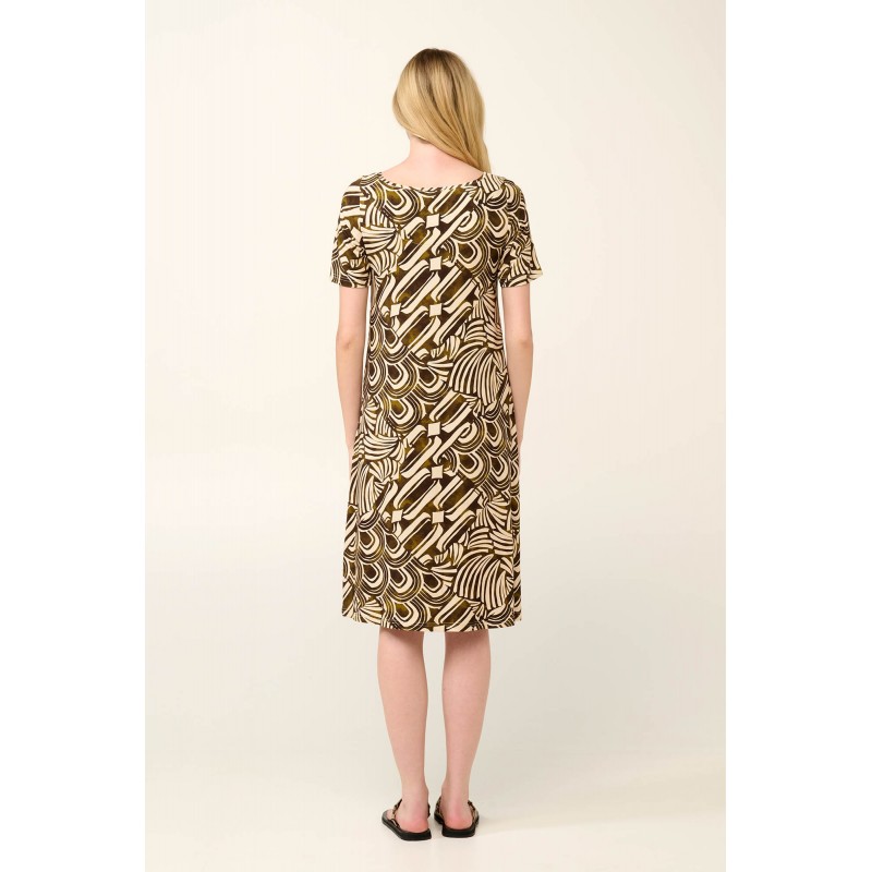 Καλοκαιρινό Φόρεμα Viscose με Μαροκέν Patchwork Μοτίβο GREEN JULIET (22480-GREEN JULIET)