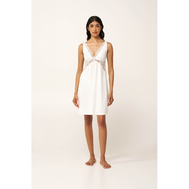 Σετ Micromodal Νυχτικό και Ρόμπα CREAM (24163-CREAM)