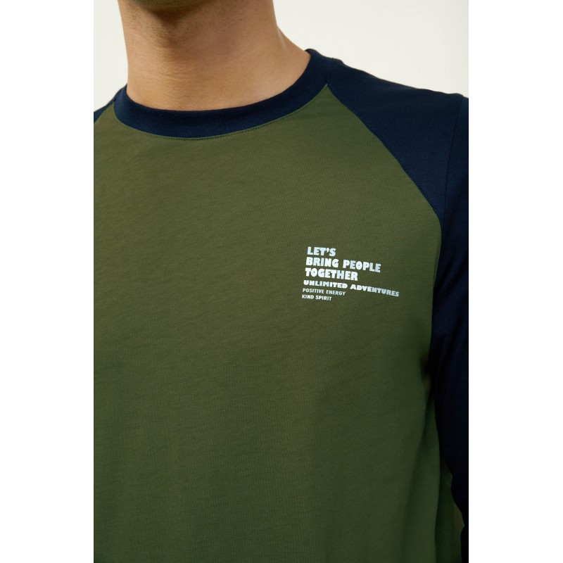 Ανδρική Βαμβακερή Πυτζάμα με Μανσέτες GREEN DILL (23654-GREEN DILL)