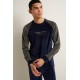 Ανδρική Velvet Πυτζάμα με Μανσέτες BLUE BLAZER (25693-BLUE BLAZER) Ανδρική Velvet Πυτζάμα με Μανσέτες BLUE BLAZER (25693-BLUE BLAZER)