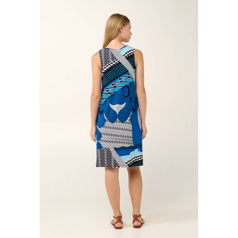 Αμάνικο Καλοκαιρινό Φόρεμα από Viscose BLUE AEGEAN (20962-BLUE AEGEAN) Αμάνικο Καλοκαιρινό Φόρεμα από Viscose BLUE AEGEAN (20962-BLUE AEGEAN)