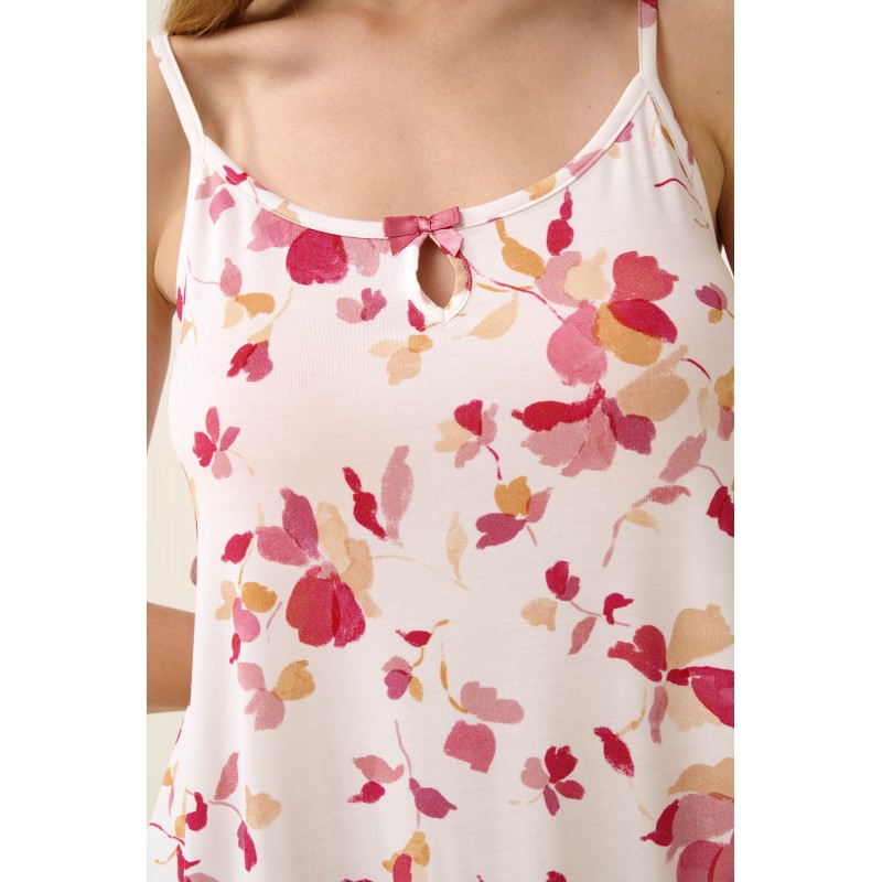 Micromodal Καλοκαιρινό Νυχτικό με Τιράντες ROSE TAUPE (22066-ROSE TAUPE)