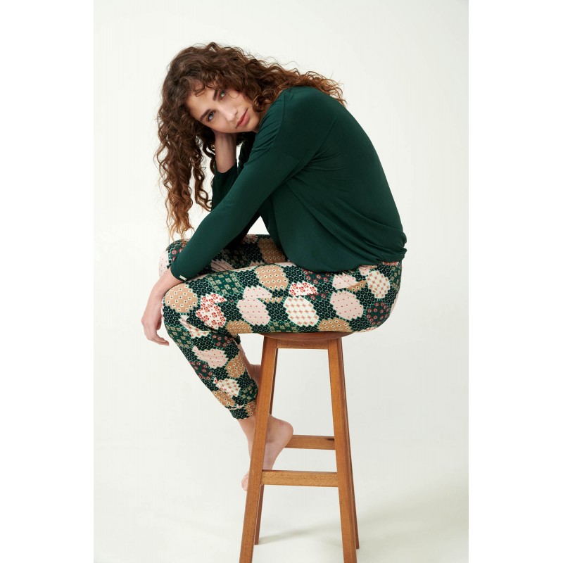 Πυτζάμα Viscose με Patchwork Μοτίβο GREEN TIMBER (21080-GREEN TIMBER) Πυτζάμα Viscose με Patchwork Μοτίβο GREEN TIMBER (21080-GREEN TIMBER)