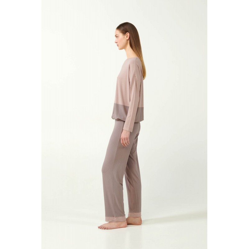 Πυτζάμα από Bamboo Rib ROSE DUSTY (21170-ROSE DUSTY) Πυτζάμα από Bamboo Rib ROSE DUSTY (21170-ROSE DUSTY)