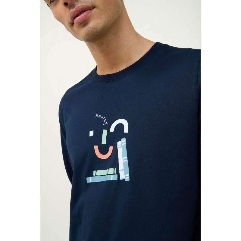 Ανδρική Βαμβακερή Πυτζάμα με Μανσέτες BLUE (23661-BLUE)