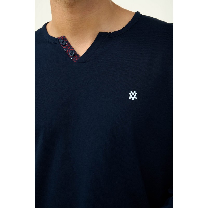 Ανδρική Χειμερινή Βαμβακερή Πυτζάμα BLUE (23612-BLUE) Ανδρική Χειμερινή Βαμβακερή Πυτζάμα BLUE (23612-BLUE)