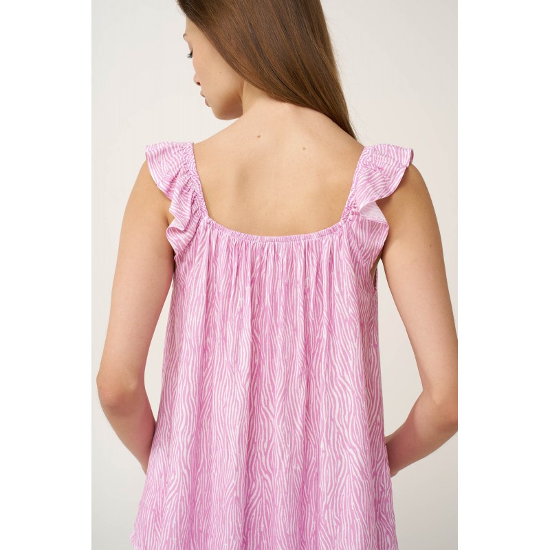 Baby doll με Σούρες PINK FLIRT (24145-PINK FLIRT)