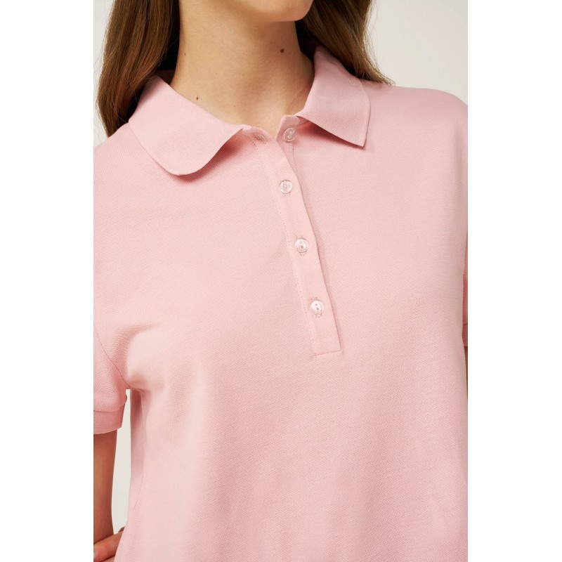 Γυναικείο Pique Πόλο Φόρεμα PINK SILVER (24818-PINK SILVER)