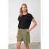 Μονόχρωμο Κοντό Παντελόνι KHAKI (18346-KHAKI)