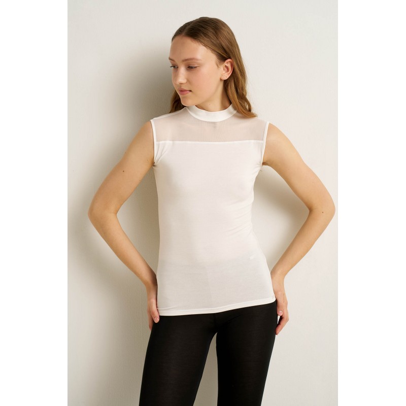 Γυναικείο Φανελάκι Micromodal με Mesh CREAM (25155-CREAM) Γυναικείο Φανελάκι Micromodal με Mesh CREAM (25155-CREAM)