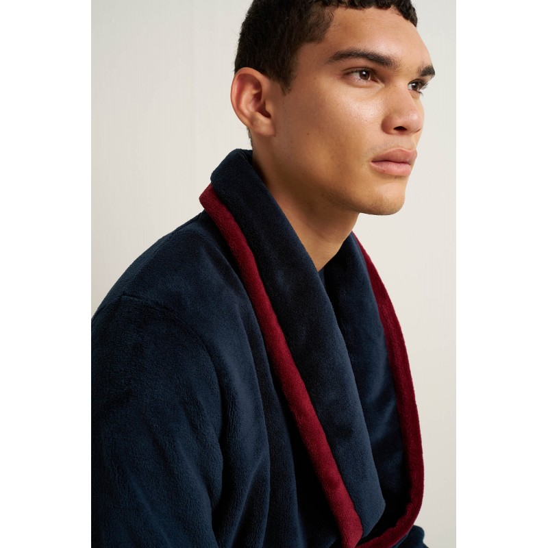 Ανδρική Μακριά Fleece Ρόμπα BLUE (25619-BLUE) Ανδρική Μακριά Fleece Ρόμπα BLUE (25619-BLUE)