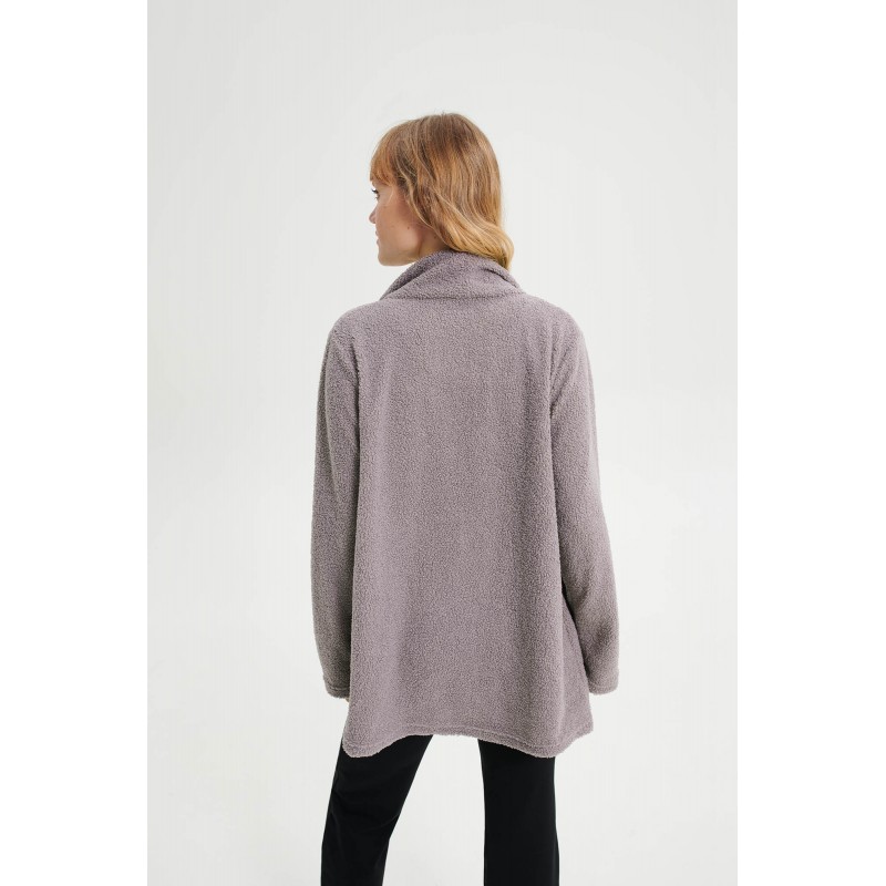Ζακέτα με Τσέπες GRAY MAUVE (70083-GRAY MAUVE)